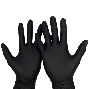 Нитрилни ръкавици, Черни, индустриални, 5 гр. 100 бр.