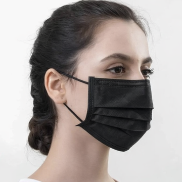 Protective face masks - black 50 pcs.