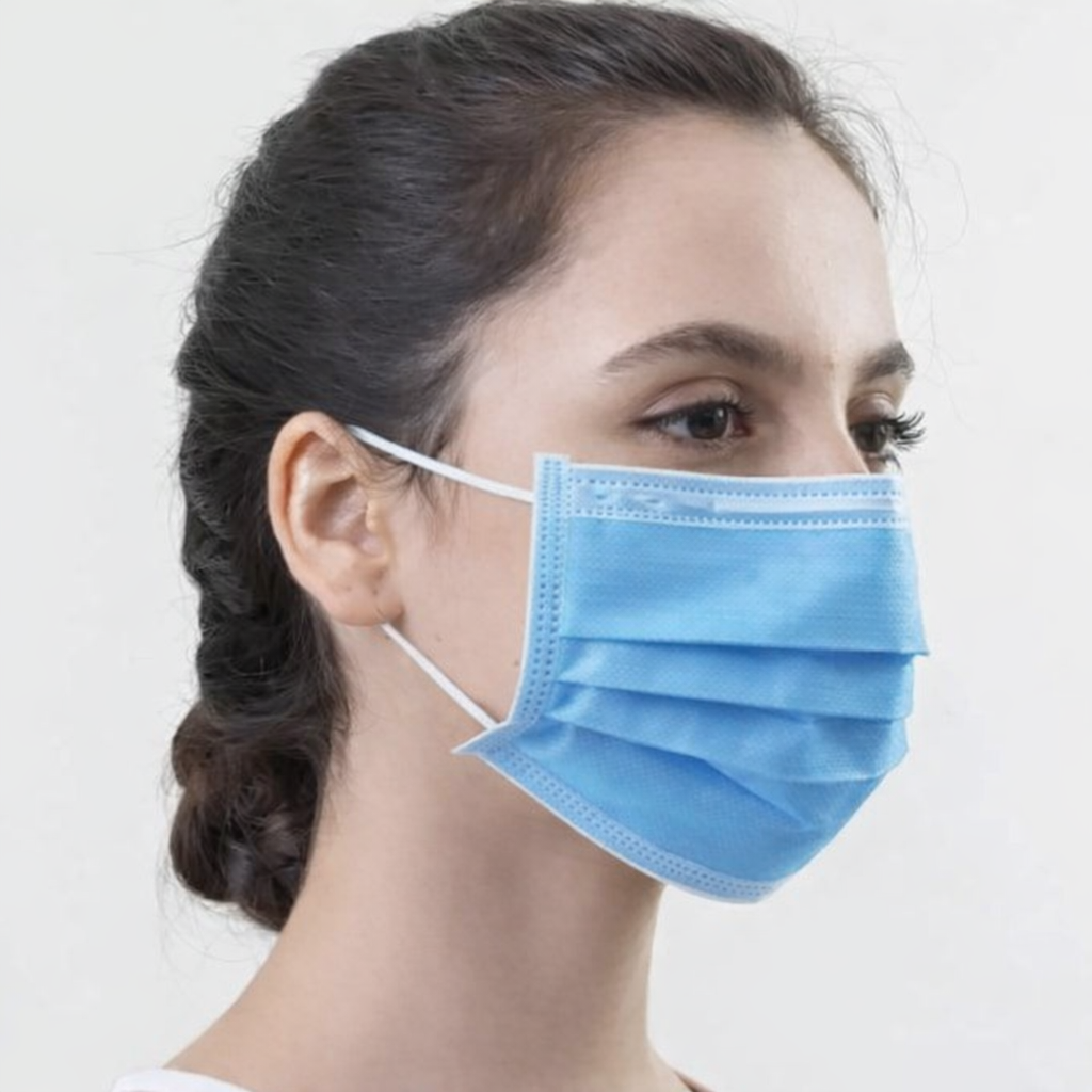 Protective face masks - blue 50 pcs.