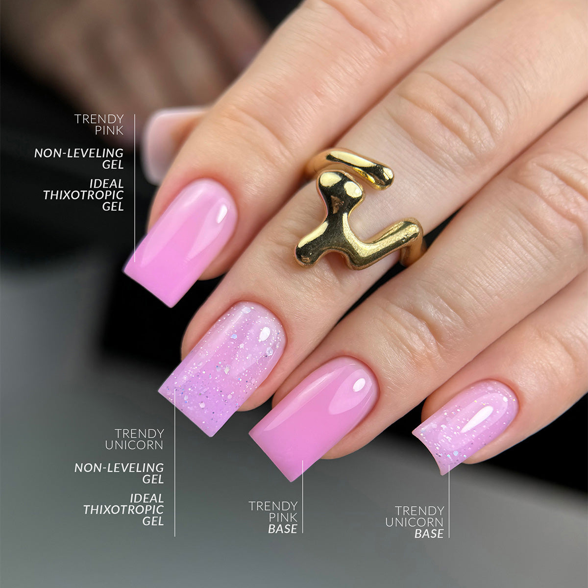 Construction gel TRENDY PINK COVER - ideal tixotropic 50g