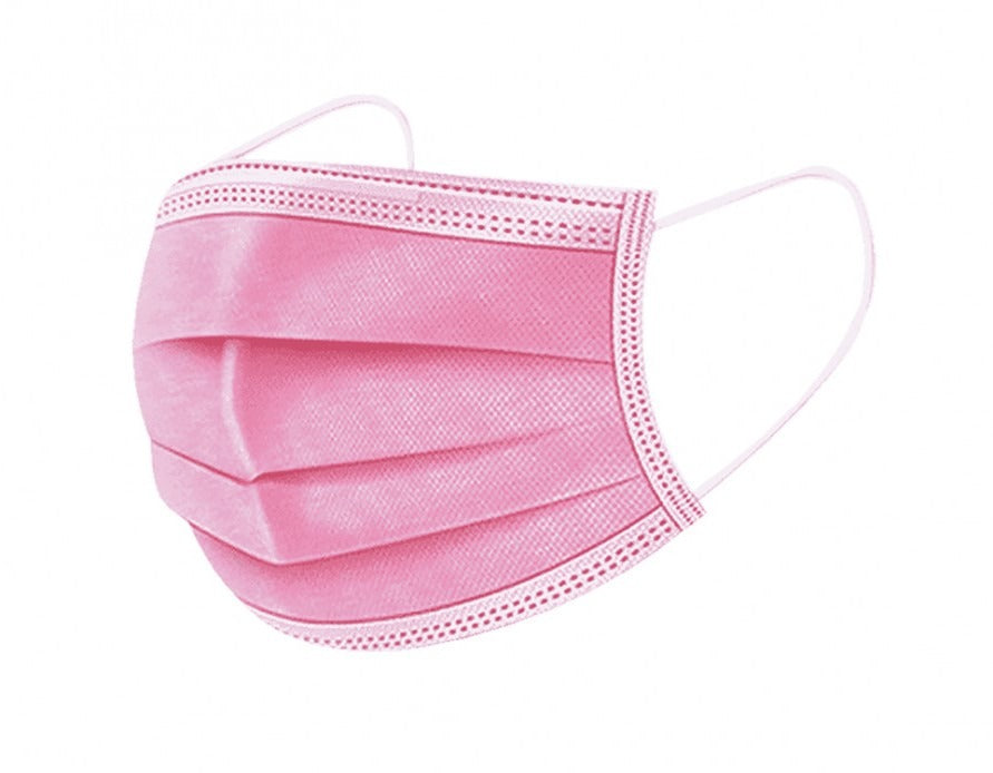 Предпазни маски за лице - розови 50 бр.