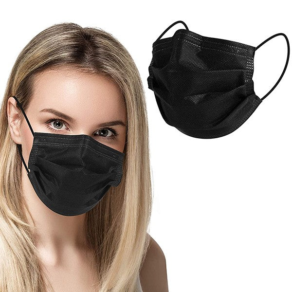 Предпазни маски за лице - черни 50 бр.