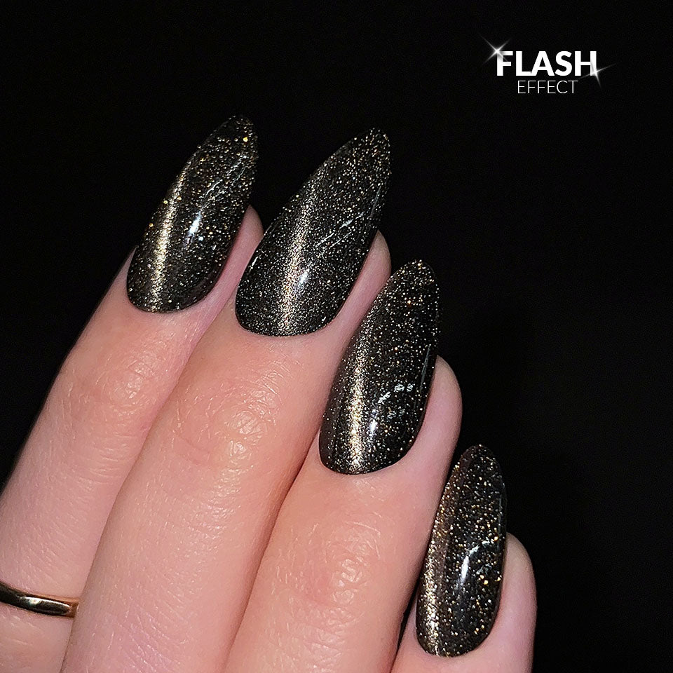 Top Coat No Wipe Flash Cat Eye Gold 10g